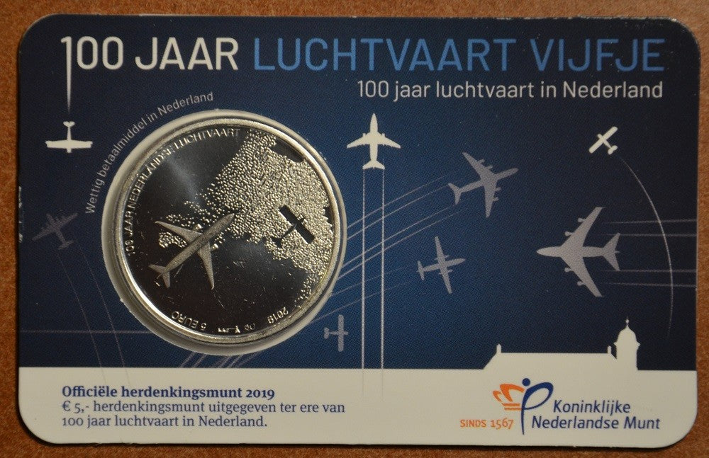 5 Euro Holandsko 2019 -100 rokov letectva (UNC)
