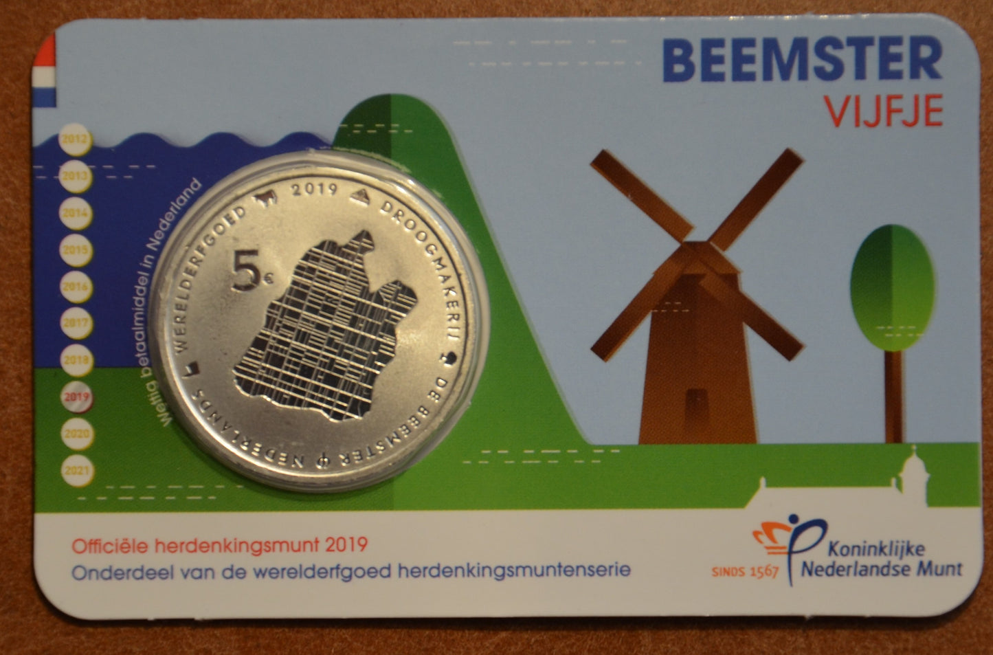 5 Euro Holandsko 2019 -Beemster (UNC)