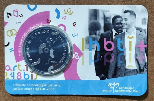 5 Euro Holandsko 2023 - 50 rokov LGBTI organizácie (UNC)