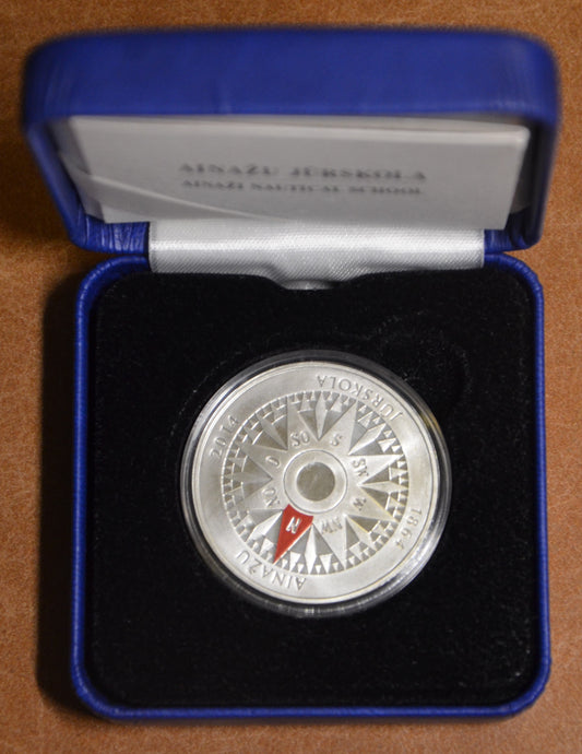5 Euro Lotyšsko 2014 - Kompas (Proof)