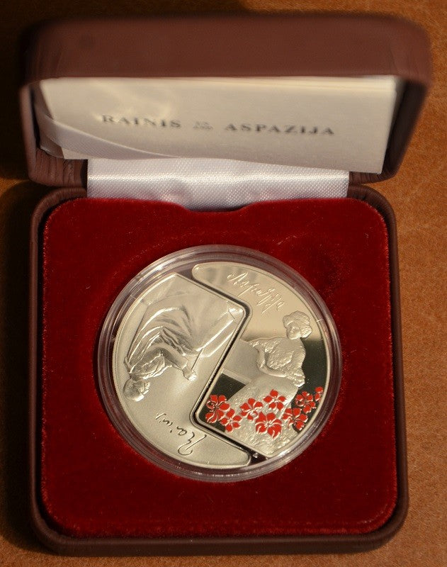 5 Euro Lotyšsko 2015 Rainis a Aspazija (Proof)