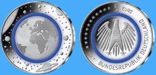 5 Euro Nemecko 2016 "A" Planéta Zem (UNC)