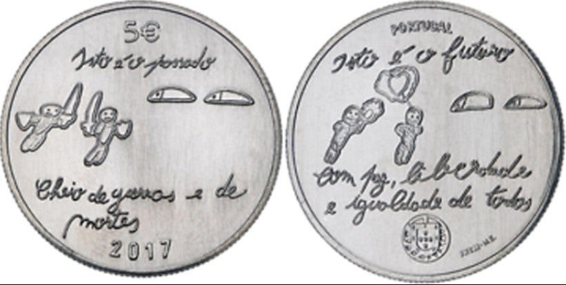 5 Euro Portugalsko 2017 - Budúcnosť (UNC)