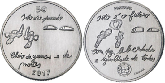 5 Euro Portugalsko 2017 - Budúcnosť (UNC)
