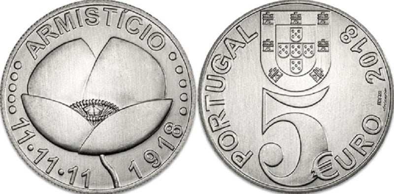 5 Euro Portugalsko 2018 - Armisticio (UNC)