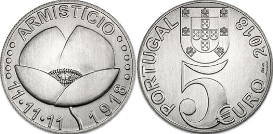 5 Euro Portugalsko 2018 - Armisticio (UNC)