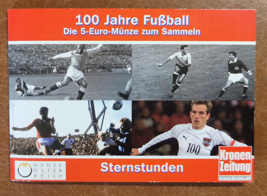 5 Euro Rakúsko 2004 - 100 rokov futbalu v2 (UNC)