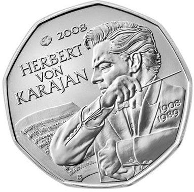 5 Euro Rakúsko 2008 - Herbert von Karajan (UNC)