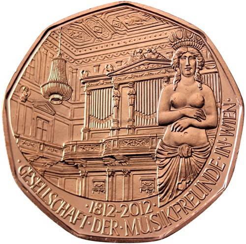 5 Euro Rakúsko 2012 - Priatelia hudby (UNC)
