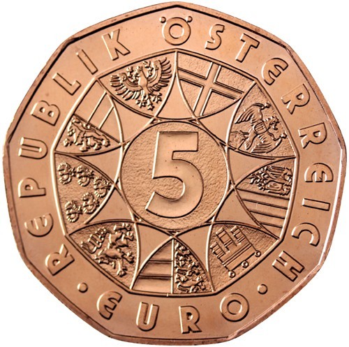 5 Euro Rakúsko 2012 - Schladming (UNC)