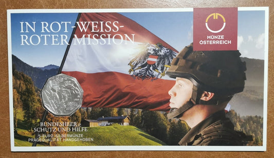5 Euro Rakúsko 2015 Ozbrojené sily (BU)
