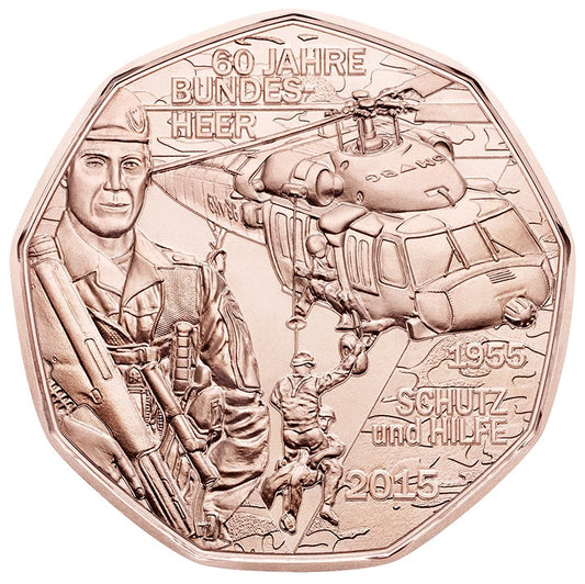 5 Euro Rakúsko 2015 Ozbrojené sily (UNC)