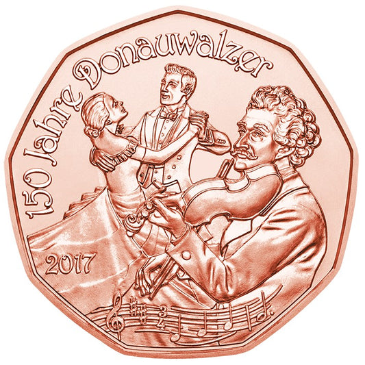 5 Euro Rakúsko 2017 Valčík (UNC)
