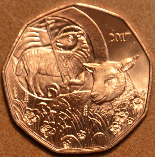 5 Euro Rakúsko 2017 Veľkonočné jahniatko (UNC)
