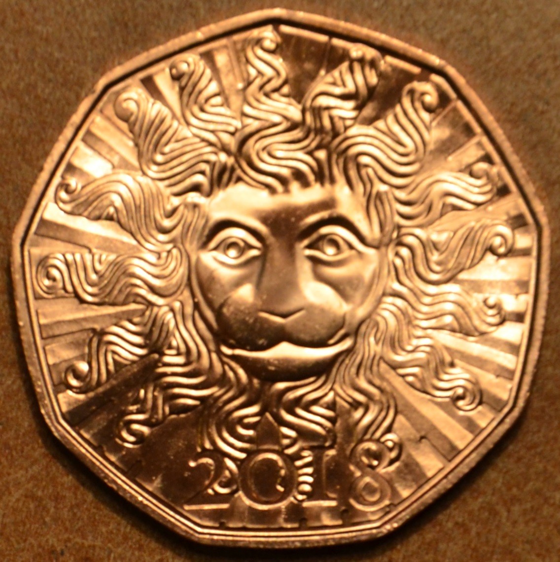 5 Euro Rakúsko 2018 Novoročná minca (UNC)