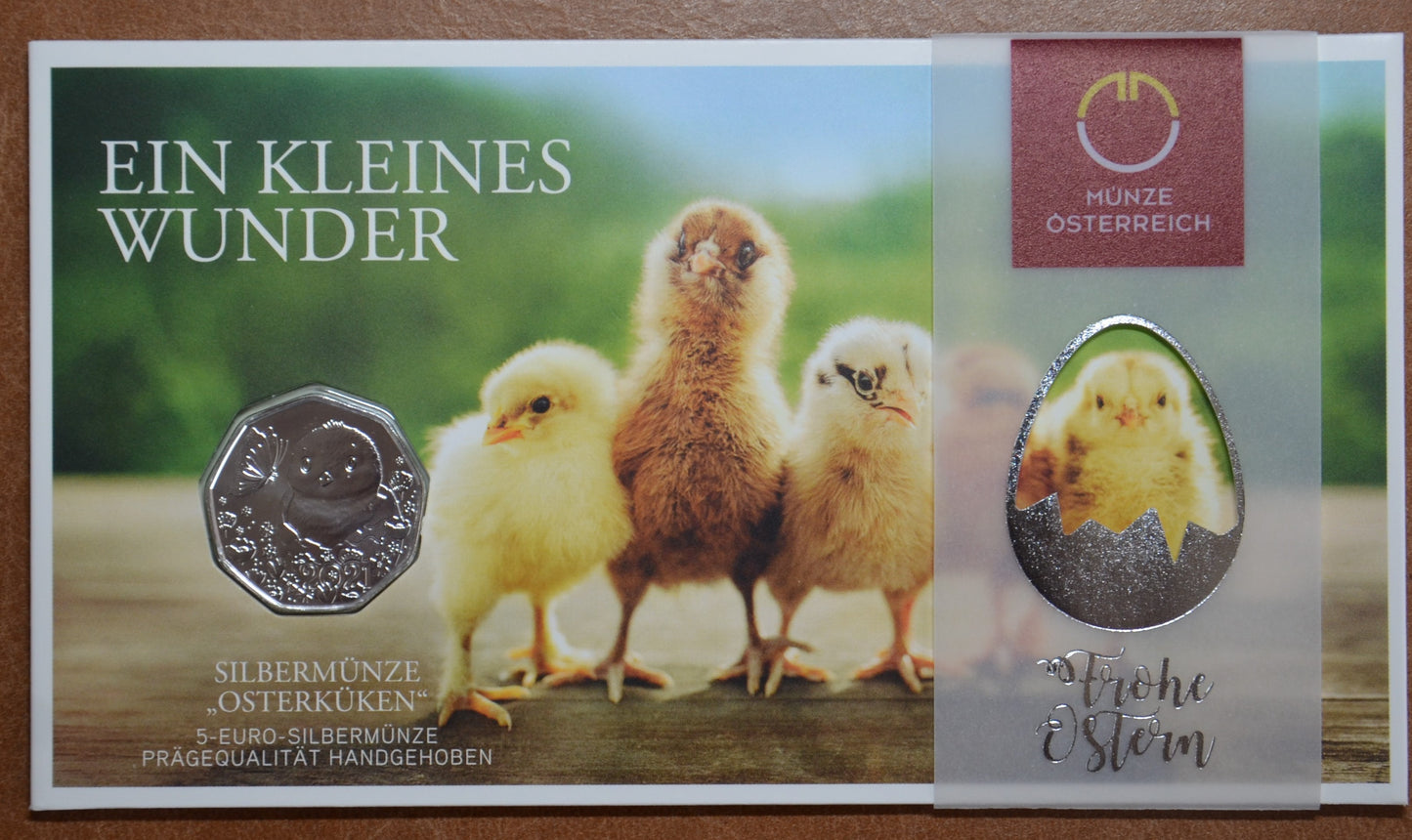 5 Euro Rakúsko 2021 - Veľkonočná minca (BU)