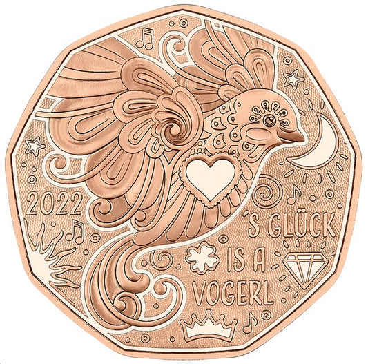 5 Euro Rakúsko 2022 - Novoročná minca (UNC)