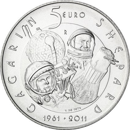 5 Euro San Marino 2011 - Gagarin - Shepard (BU)