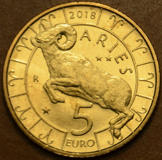 5 Euro San Marino 2018 Zodiac: Baran (UNC)
