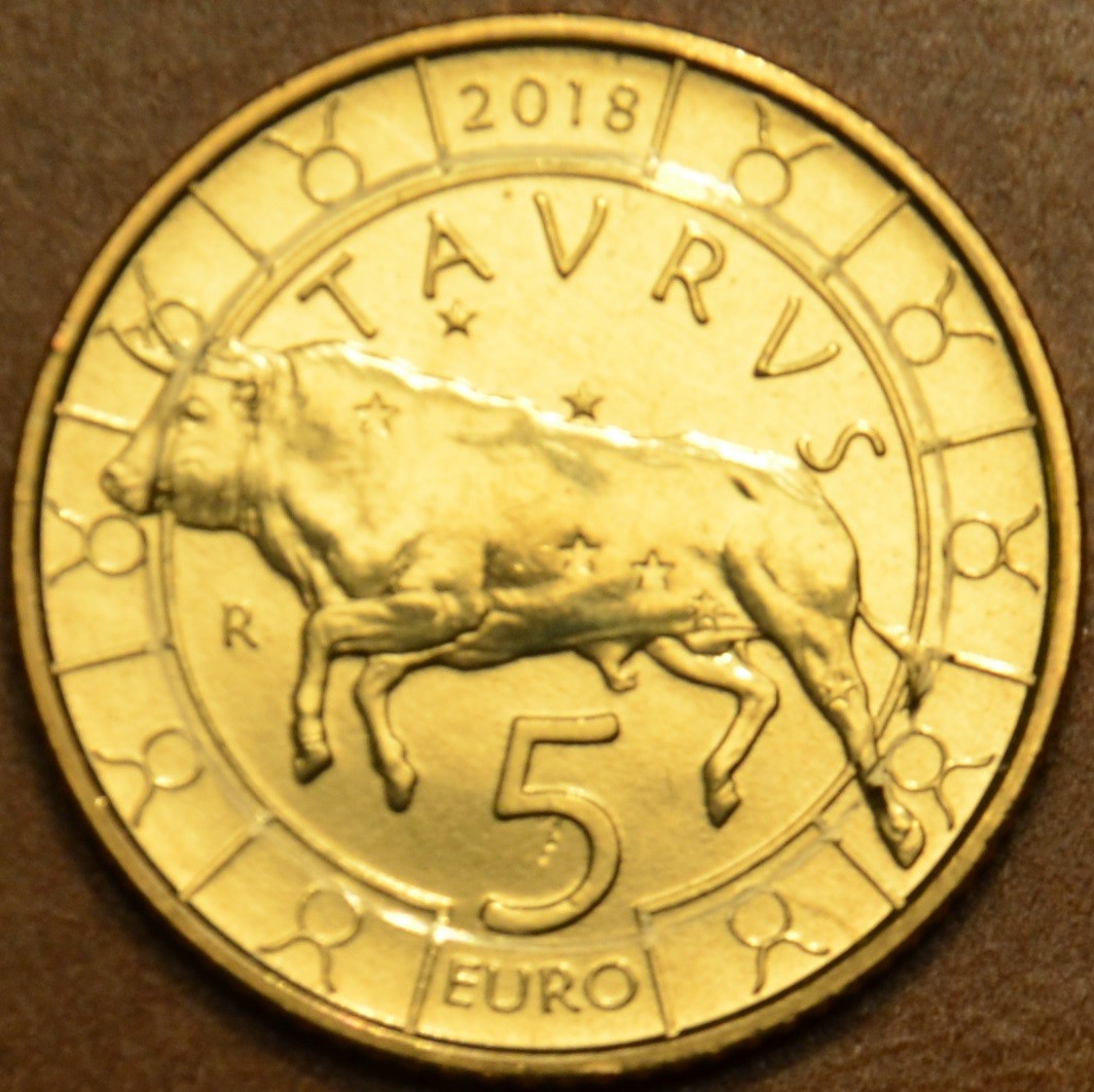 5 Euro San Marino 2018 Zodiac: Býk (UNC)