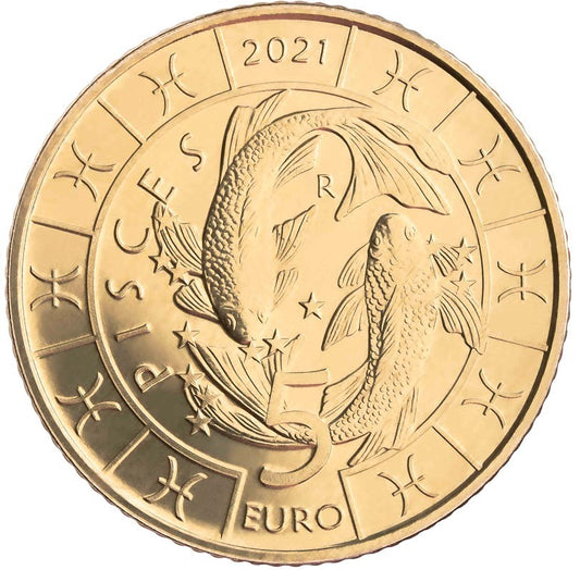5 Euro San Marino 2021 Zodiac: Ryby (UNC)