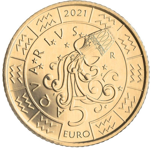 5 Euro San Marino 2021 Zodiac: Vodnár (UNC)