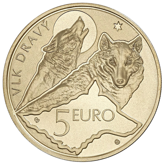 5 Euro Slovensko 2021 - Vlk dravý (UNC)