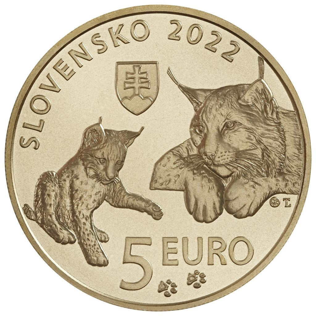 5 Euro Slovensko 2022 - Rys ostrovid UNC)
