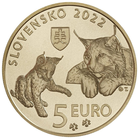 5 Euro Slovensko 2022 - Rys ostrovid UNC)