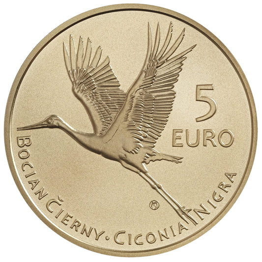 5 Euro Slovensko 2023 - Bocian čierny (UNC)