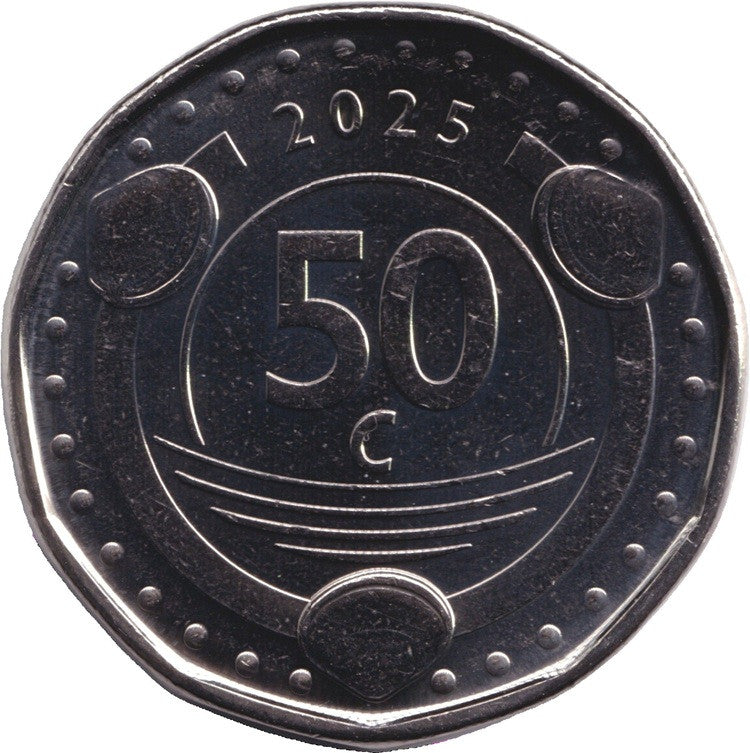 50 cent Curacao 2025 (UNC)
