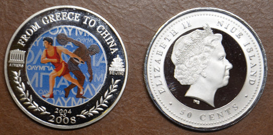 50 cent Niue 2008 - Hod diskom (Proof)