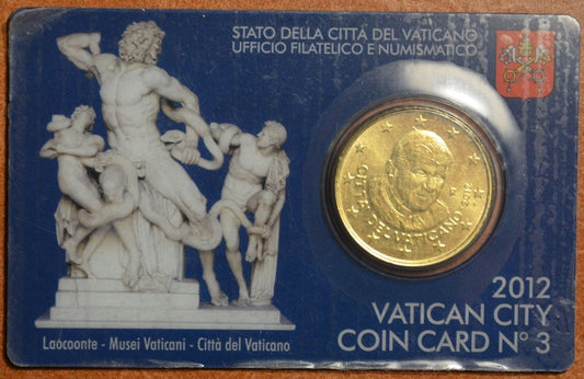 50 cent Vatikán 2012 oficiálna karta No. 3 (BU)