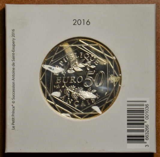 50 Euro Francúzsko 2016 Malý Princ (BU)