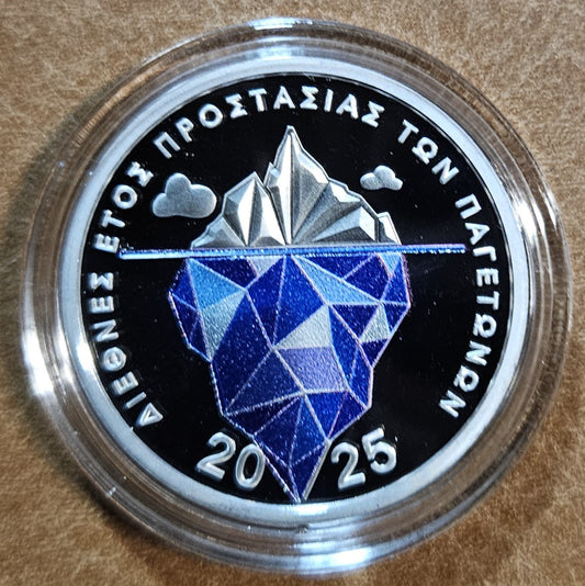 6 Euro Grécko 2025 - Ochrana ľadovcov (Proof)