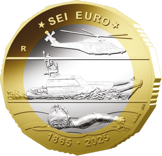 6 Euro Taliansko 2025 - Pobrežná stráž (BU)