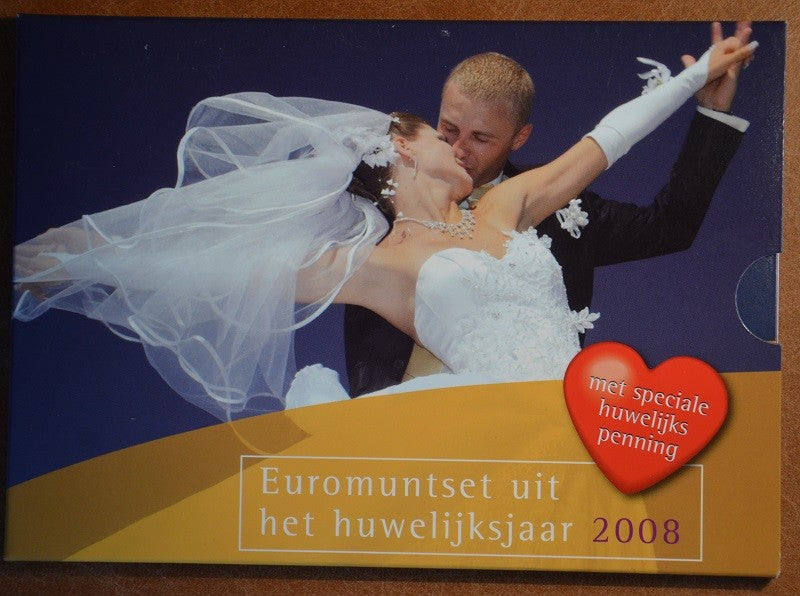 Holandsko 2008 svadobná sada 8 mincí (BU)
