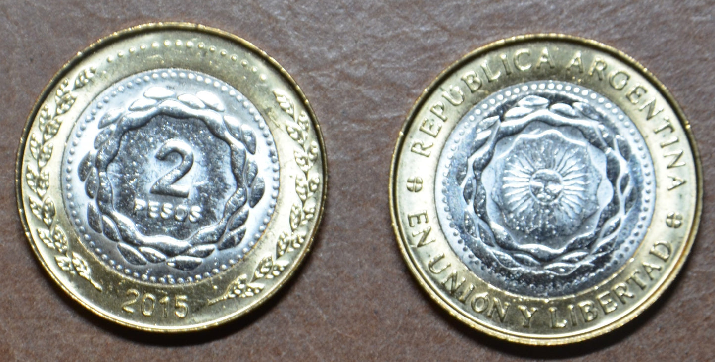 Argentína 2 peso 2010-2015 (UNC)