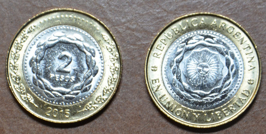 Argentína 2 peso 2010-2015 (UNC)