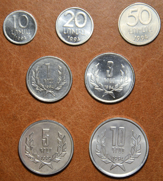 Arménsko 7 mincí 1994 (UNC)