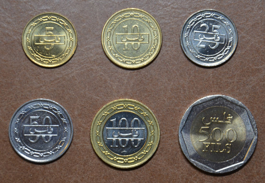 Bahrain 6 mincí 1991-2001 (UNC)