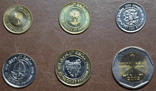 Bahrain 6 mincí 2002-2017 (UNC)