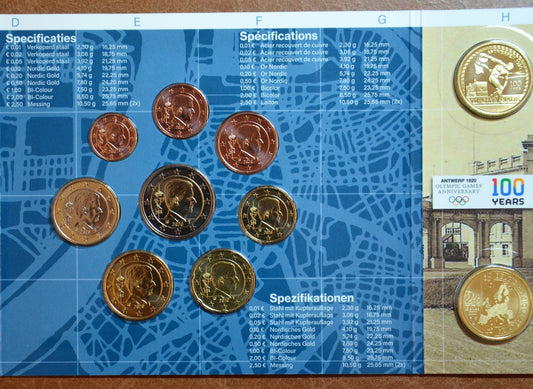 Belgicko 2020 sada s dvomi 2,50 Euro mincami Antwerpen (BU)