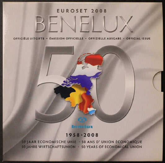 BeNeLux 2008 - sada 24 euromincí + medaila (BU)