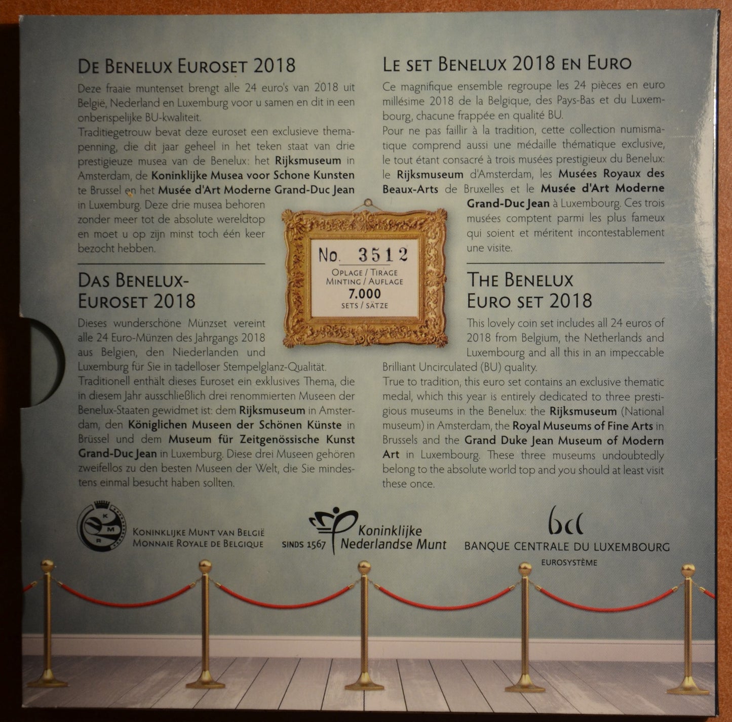 BeNeLux 2018 - sada 24 euromincí (BU)