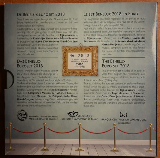BeNeLux 2018 - sada 24 euromincí (BU)