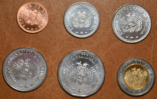 Bolívia 6 mincí 2008-2010 (UNC)