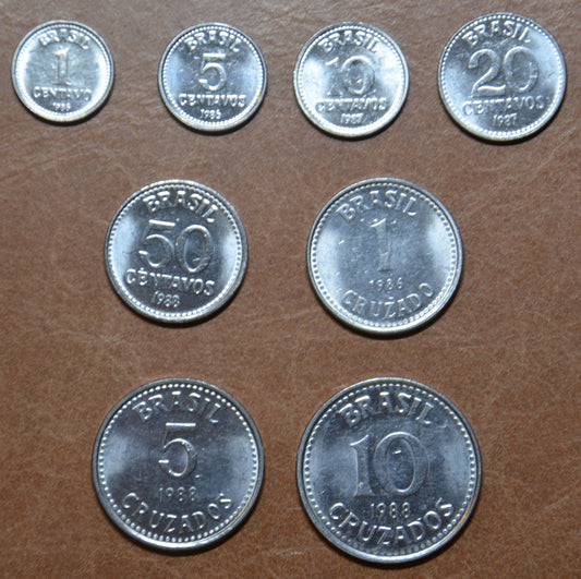 Brazília 8 mincí 1986-1988 (UNC)