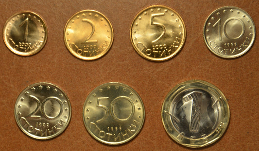 Bulharsko 7 mincí 1999-2002 (UNC)