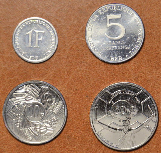 Burundi 4 mince 1976-2013 (UNC)